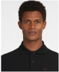 Men's Barbour Tartan Pique Polo Shirt - BLACK/WINTER