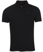 Men's Barbour Tartan Pique Polo Shirt - BLACK/WINTER