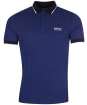 Men’s Barbour International Accelerator Contrast Pique Polo Shirt - Regal Blue
