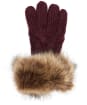 Women’s Barbour Penshaw Knitted Gloves - Bordeaux