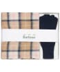 Women’s Barbour Wool Tartan Scarf & Glove Set - Pink / Hessian