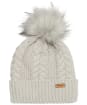 Women’s Barbour Hartley Beanie & Scarf Gift Set - Ice White