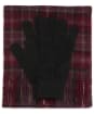 Men’s Barbour Tartan Scarf and Glove Gift Set - Winter Red