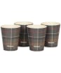Barbour Set Of 4 Bamboo Cups - Classic Tartan