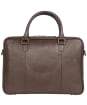 Barbour Highgate Leather Laptop Bag - Dark Brown