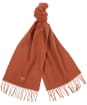 Barbour Plain Lambswool Scarf - Warm Ginger
