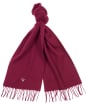 Barbour Plain Lambswool Scarf - Winter Red