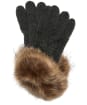 Women’s Barbour Penshaw Knitted Gloves - Charcoal Grey