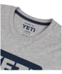Yeti Logo Badge Short Sleeve T-Shirt - Grey / Navy