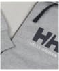 Men's Helly Hansen Logo Full Zip Hoodie - Grey Melange
