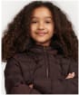 Girl's Barbour Rockcliffe Quilted Jacket - 6-9yrs - Java / Petal Print