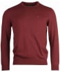 Men's Barbour Pima Cotton Crew Neck Sweater - CABERNET