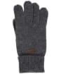 Men's Barbour Nairn Leather Trim Gloves - Grey / Dark Brown
