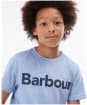 Boy's Barbour Logo Tee, 6-9yrs - Chambray
