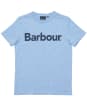 Boy's Barbour Logo Tee, 10-15yrs - Chambray