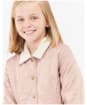 Girl's Barbour Printed Summer Liddesdale Quilted Jacket – 10-15yrs - SOFT CORAL/FOLKY
