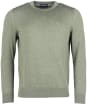 Men's Barbour Light Cotton Crew Neck Sweater - Light Moss