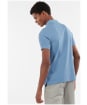 Men's Barbour Tartan Pique Polo Shirt - Force Blue