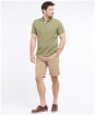 Men's Barbour Tartan Pique Polo Shirt - Light Moss