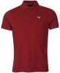 Men's Barbour Tartan Pique Polo Shirt - Wine