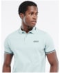 Men's Barbour International Essential Tipped Polo Shirt - PASTEL SPRUCE