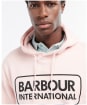 Men's Barbour International Pop Over Hoodie - Pink Cinder