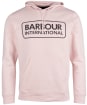 Men's Barbour International Pop Over Hoodie - Pink Cinder