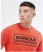 Men's Barbour International Essential Large Logo Tee - INTENSE ORANGE