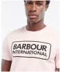 Men's Barbour International Essential Large Logo Tee - PINK CINDER