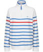 Women’s Crew Clothing Half Zip Sweater - White / Malin Stripe