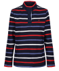 Women’s Crew Clothing Half Button Sweater - Navy / White / Red