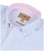 Men’s Schoffel Soft Oxford Tailored Shirt – Stripe - Blue / Pink Stripe
