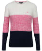 Women’s Crew Clothing Heritage Cable Colour Block Jumper - White / Red / Navy