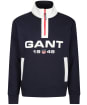 Men’s GANT Retro Logo Half Zip Sweater - Evening Blue