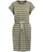Women's Barbour Marloes Stripe Dress - DUSKY KHAKI/WHIT
