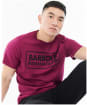 Men's Barbour International Essential Large Logo Tee - MAGENTA PURPLE