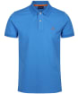 Men's GANT Contrast Collar Short Sleeve Rugger Shirt - DAY BLUE