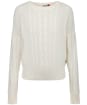 Women’s Musto Cable Knit Crew Neck Sweater - Antique Sail White