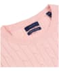 Women's GANT Stretch Cotton Cable Sweater - Light Pink Melange 