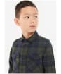Boy's Barbour Tartan Overshirt, 10-14yrs - OLIVE NIGHT TART