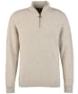 Men's Barbour Tisbury Half Zip Sweater - Stone