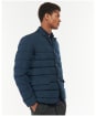 Men's Barbour Canning Quilted Jacket - NAVY/OLIVE NIGHT