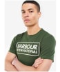 Men's Barbour International Essential Large Logo T-Shirt - KOMBU GREEN