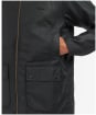 Men's Barbour Hooded Domus Wax Jacket - Black / Classic Tartan
