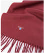 Barbour Plain Lambswool Scarf - Port Red