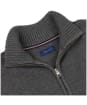 Men’s GANT Casual Cotton Halfzip Sweater - Antracite Melange