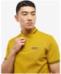 Men's Barbour International Essential Tipped Polo Shirt - MUSTARD BARK