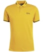 Men's Barbour International Essential Tipped Polo Shirt - MUSTARD BARK