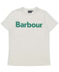 Boy's Barbour Logo Tee, 10-15yrs - Ecru Marl