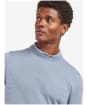 Men's Barbour Light Cotton Crew Neck Sweater - Washed Blue